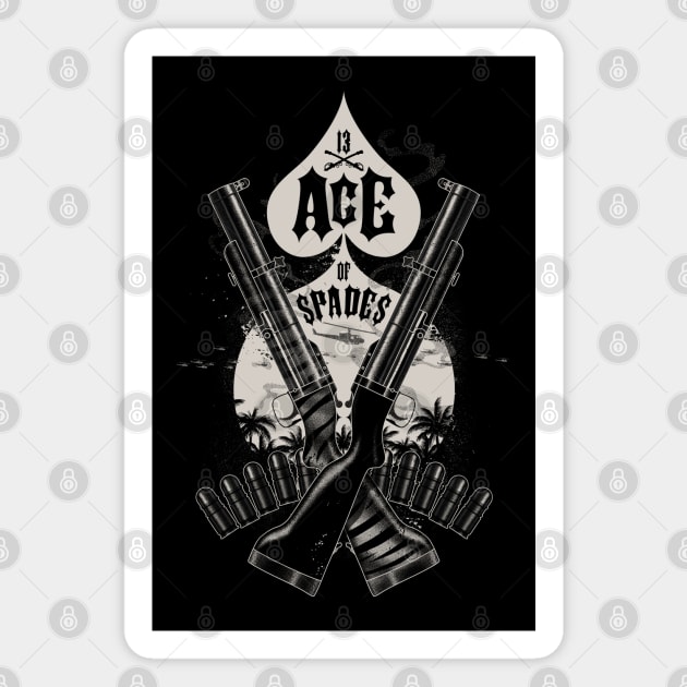 Ace of spades vietnam war Magnet by szymonkalle